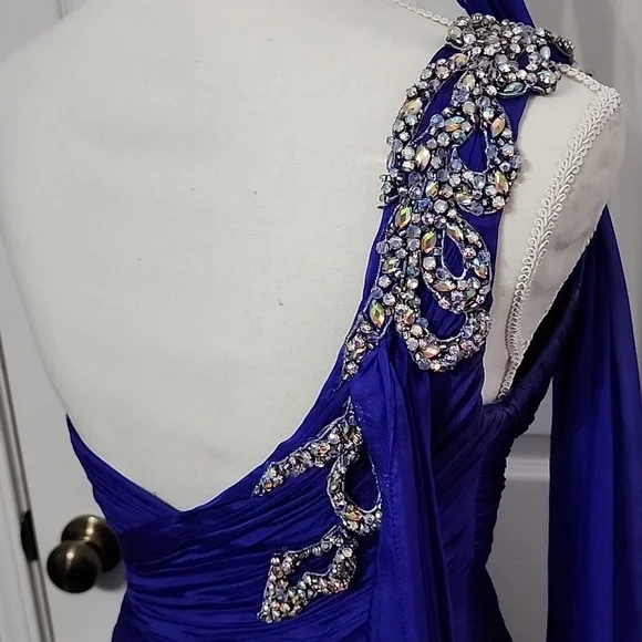 Elegant MacDuggal One-Shoulder Gown
